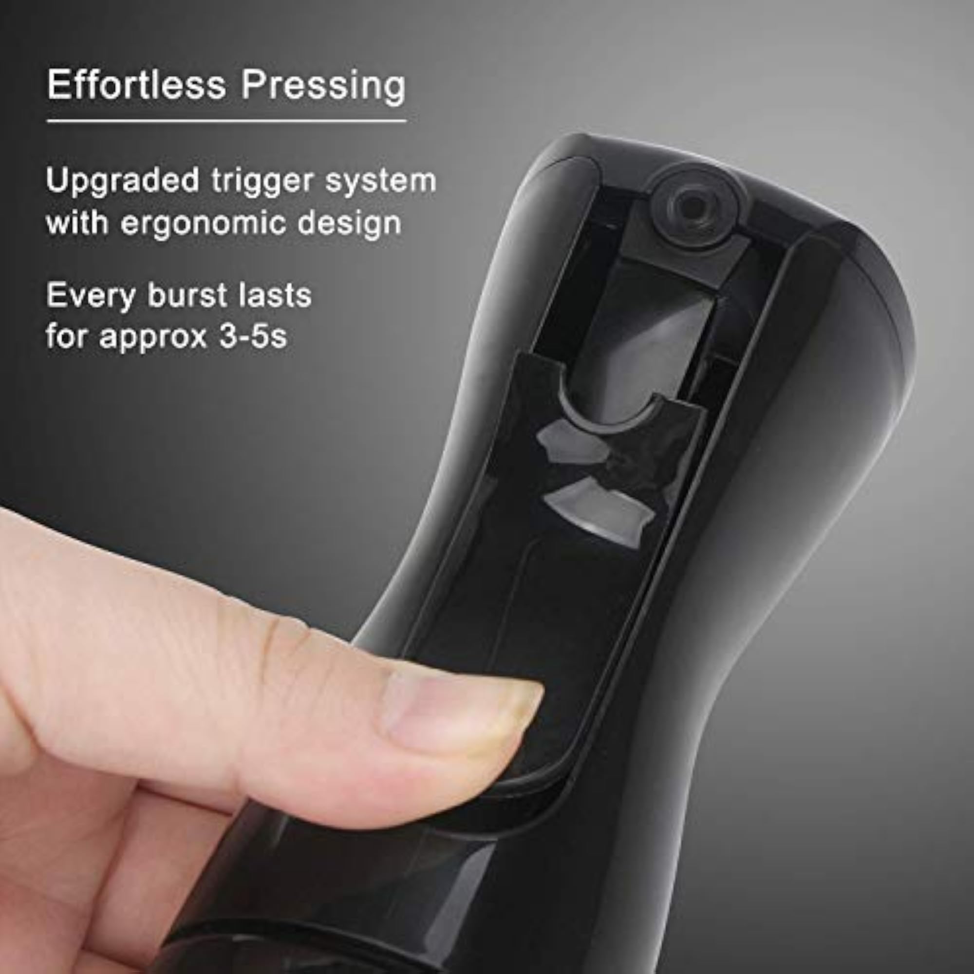 360ml Black Refillable Fine Mist Hair Spray Bottle