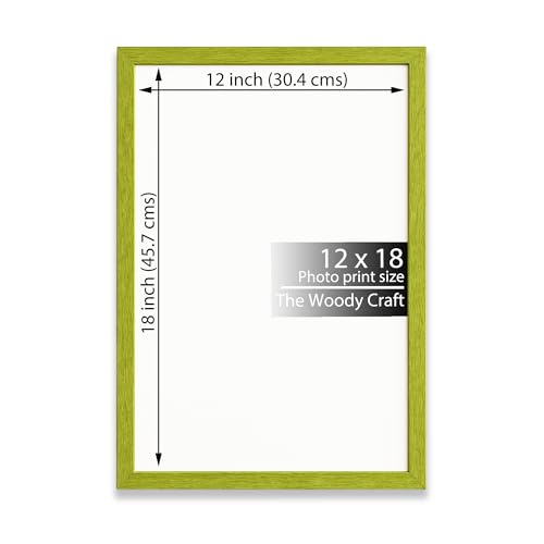 Image of 12x18 Photo Frame | Green Photo Frame For Wall With Lively Touch | Wall Photo Frames For Home Decoration | Wooden Frame With Modern Look | Photo Frames Online For Effortless Shopping