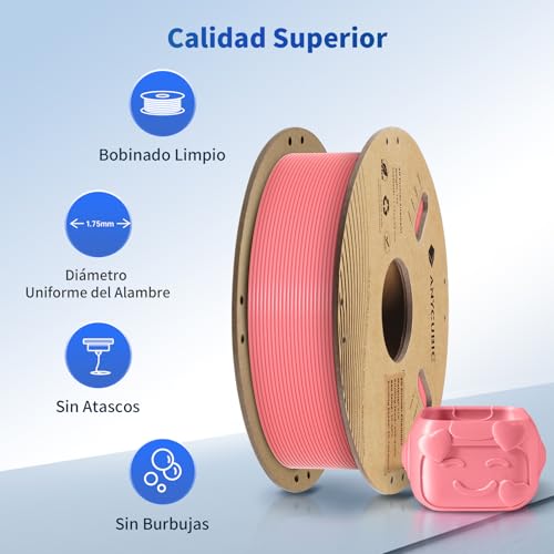 Filamento PLA Rosa Fresa 1.75mm 1KG para Impresora 3D - Fernando Cortés Filamento PLA Rosa Fresa 1.75mm 1KG para Impresora 3D - Fernando Cortés