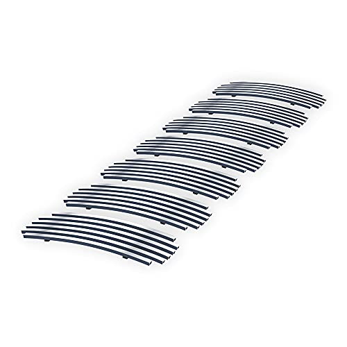 APS Compatible with Jeep Liberty 2005-2007 Main Upper Chrome 8x6 Vertical Billet Front Grill Grille Insert J65496V