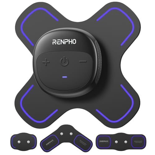 Image of RENPHO Wireless TENS Unit Muscle Stimulator, Portable EMS Muscle Stimulator Machine, Rechargeable TENS Machine Muscle Relaxer for Back, Waist, Shoulders, Legs, 4 Gel Electrode Pads