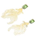 KOMBIUDA 手彫り魚モチーフイヤリング レディース製スタッドピアス シンプルで華やかな装飾 女性用 向けバレンンや記念日対応