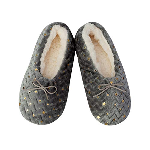 Phoeron Slipper Socks for Women Warm Cozy Slippers Multiple Styles (6-8, 4/Grey)