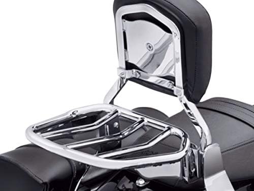 Custom Tapered Sport Luggage Rack Rear Carrier Chrome for Harley Davidson Softail Heritage Classic Fat Boy Dyna Street Bob Low Rider Sportster XL1200 XL883 Iron Low Sissy Bar Backrest Ref 50300030 image 4
