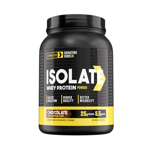 SPORTER Whey Protein Powder Isolate Complex - 25g of Protein per Serving Support Muscle Building, Recovery and Performance (1.4 lb, Chocolate)