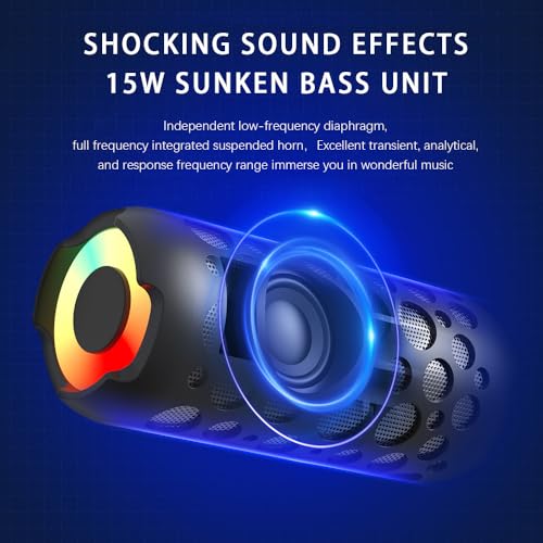 JniTyOpt 2024 New Outdoor Speaker Portable Earphones Speaker Integrated Wireless Bluetooth Earphones (Green)