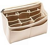HEALTHLOVE Felt Purse Organizer Insert Bag organizer for Handbag Choice 3 Size (Small, Camel)
