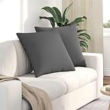 mtlskopl 2er Sofa Sitzkissen 80x80 cm dunkelgrau, Abnehmbarer Bezug, Polyester, robust