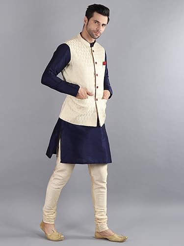 Image of Men's Kurta Pyjama with Nehru /Modi Jacket