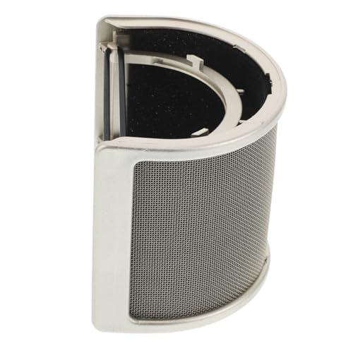 WHAMVOX U Shaped Microphone Windscreen Cover Durable Metal Mesh Shield for Recording Speech and Karaoke Protects Mic From Splashes Easy Setup Construction