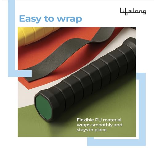 Image of Lifelong Badminton Racket Overgrip | Pack of 6 | Sweat-Absorbent, Anti-Slip, Tacky, Durable PU Grips | Multicolour Grip Tape for Badminton, Tennis, Squash, Pickleball and More
