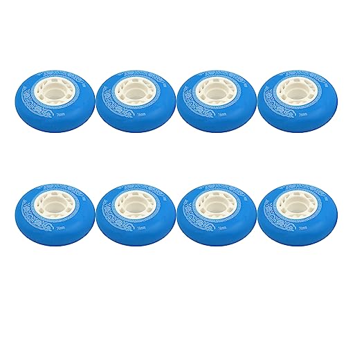 JHKJ Inline Wheels 73mm 76mm 80mm Inline Speed Skating Wheel Replacement Wheels 90A with Bearing for Indoor Outdoor,B1,80MM