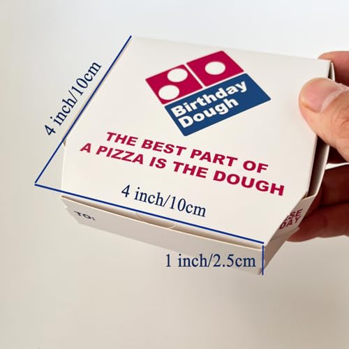 Birthday Dough Money Gift Box – Funny Mini Pizza Box Cash Holder – Unique Birthday Gift for Teens, Kids, Men, Women – Gag Gift for Money – Pizza Party Gift Idea