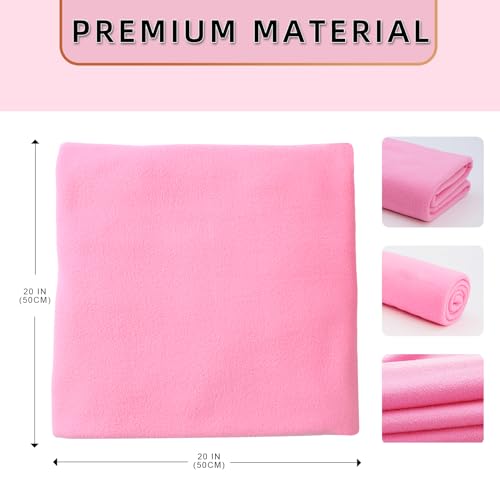 M Mute Touch FLEECE-FABRIC-12PCS-50CM 12Pcs Solid Color Knitted Polar Fleece Fabric thumb #4