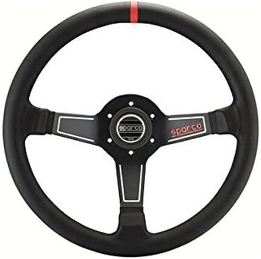 Amazon.com: Sparco Universal Steering Wheel L575 - Black Leather