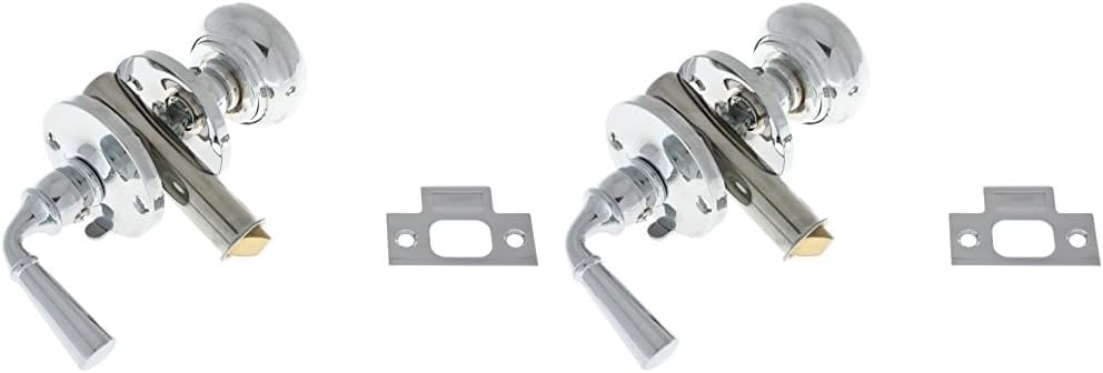 IDHBA idh by St. Simons 21250-026 Premium Quality Solid Brass Storm Screen Door Latch, 1 Count (Pack of 2), Polished Chrome