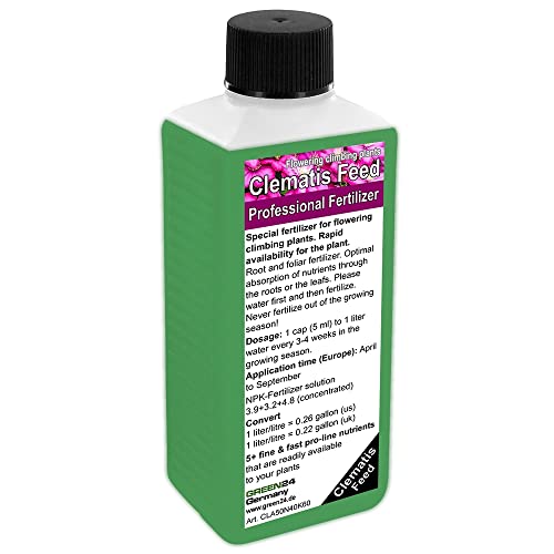 Clematis Liquid Fertilizer HighTech NPK+(Fe), Root Soil Foliar Fertiliser - Professional Plant Food (Made in Germany)