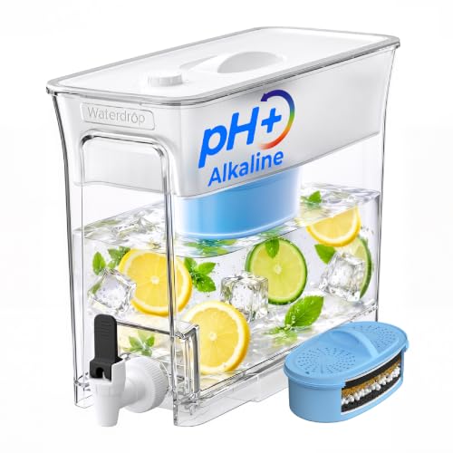 Waterdrop WFD-40W-L-A Water Filter Dispenser, Alkaline Filtration, White