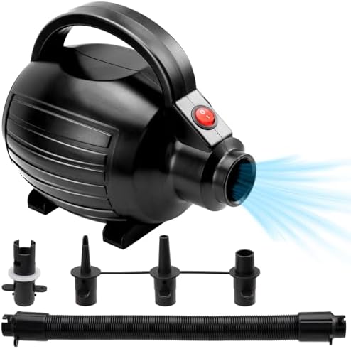 Pompe à Air Électrique Gonfleur Dégonfleur 600W, Pompe de Gonflag...