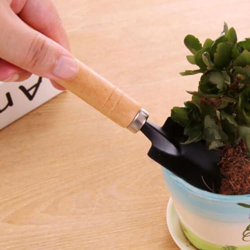 Set de 6 herramientas de jardín con mango de madera miniatura 3
