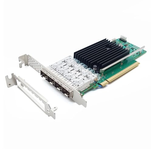 Image of 10Gtek 25G Network Card, 4-Port SFP28 Adapter, PCIe 4.0 x16, SR-IOV /RDMA /DPDK, for Windows /Linux /VMware Server,Intel E810 Controller Inside