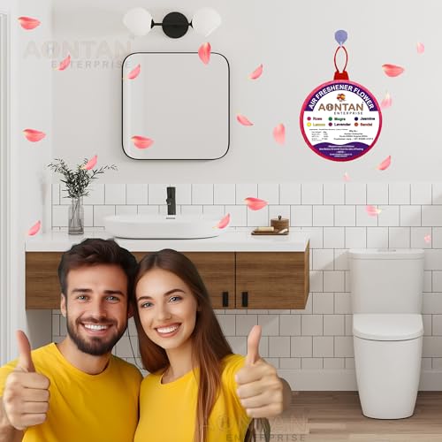 Image of AONTAN ENTERPRISE Air Freshener flower Rose, Lavender, Jasmine, Mogra, lemon, sandal Block bathroom freshener for toilet, Washroom air freshener toilet 60 Gram Each (12 Pcs)