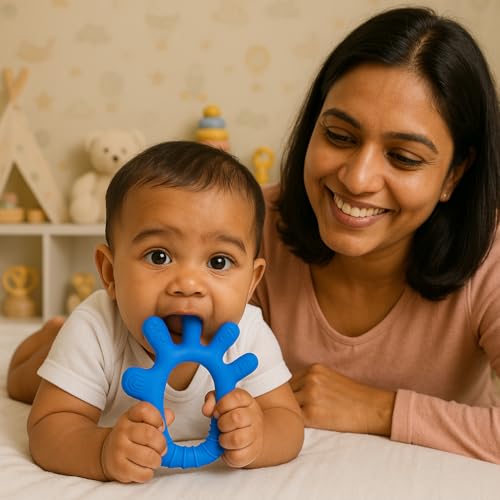 Image of Silicone Teething Toy for Newborn Baby Girls & Boys | BPA-Free, Food-Grade | Gum Relief, Chewing Aid |Teether| Easy-to-Grip Essentials (3+ Months)