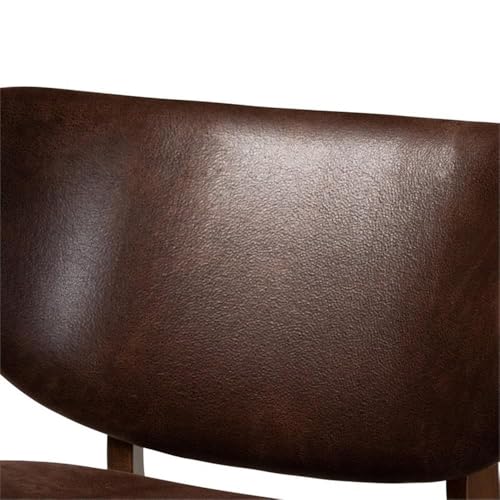 Sillón moderno marrón con efecto cuero sintético miniatura 7
