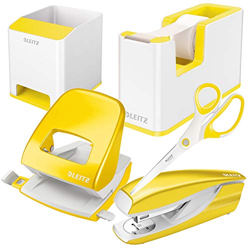 Leitz Wow Sound Stifteköcher mit Soundverstärkungsfunktion, Yellow Set Leitz Wow Sound Stifteköcher mit Soundverstärkungsfunktion, Yellow Set