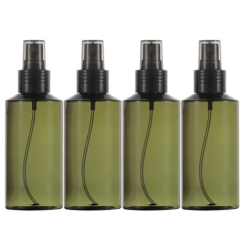 Mist Spray Bottle 150ml Green Cosmetic Plastic Water Sprayer for Hair, Face & Skin Care - 4 Pack