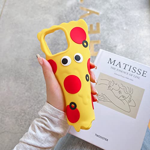 3D Pizza Monster Case For Iphone 13 Pro Max,3D Cute Cartoon Lovely Soft Silicone Case,Pizza Monster Creative Character Kids Teens Girls Women Shockproof Case For Iphone 13 Pro Max 6.7 Inch #TOP4