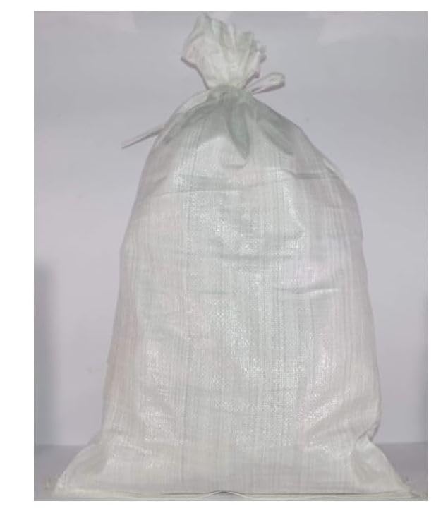 Sacchi di rafia bianchi Zambonin misura 40 cm x 70 cm, adatti a vari usi, soprattutto per la protezione da invasione di acqua (50 pezzi)