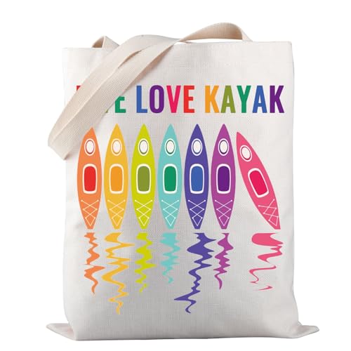 Bolso tote para kayak PWHAOO: Vive, ama el kayak, canoa y deportes de remo — regalo para amantes del kayak miniatura 1