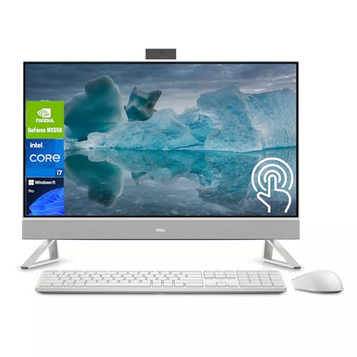 Image of Dell 2024 Newest Inspiron 27 All-in-One Desktop, 27 inch FHD Touch Display, Intel 10-Core i7-1355U(up to 5.00 GHz), NVIDIA GeForce MX550, 64GB RAM, 2TB SSD, Wi-Fi 6E, Bluetooth, Windows 11 Pro