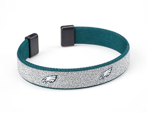 Aminco NFL Philadelphia Eagles Sparkle Bracelet, Team Color, 4 (NFL-BC-243-24)