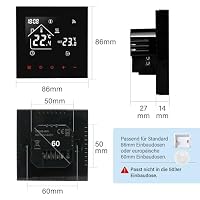 Beok Thermostat Heizung Smart WLAN Thermostate Für Kesselheizung Intelligente Raumthermostat Fußbodenheizung Programmierbarer with Digitales LCD Kompatibel Alexa Tuya App 3A TDR89B-WIFI-WPB Schwarz – Ansicht 6