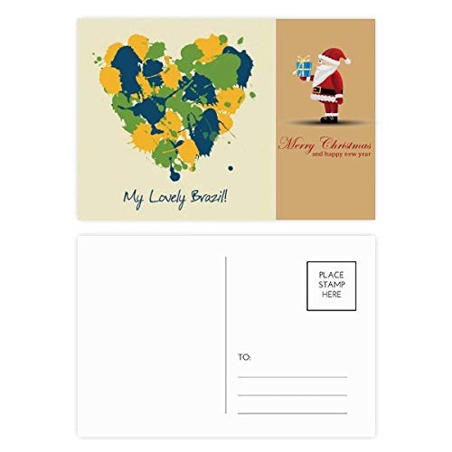 Cartes postales en cœur My Lovely Brazil Noël x20 pour vos vœux festifs