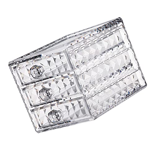 minkissy 化粧品収納ボックス リングジュエリー 口紅の引き出し ジュエリー収納ケース 透明な引き出し 曲げ可能なブラケット ジュエリー製作用ベゼル こて プラスチック