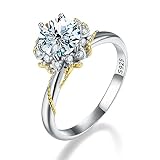 Certificat GRA : Cette bague de fiançailles en moissanite est sertie d'une moissanite de 1 carat, de couleur D et de pureté VVS1, ayant passé avec succès le test au stylo diamant. La moissanite est 2,5 fois plus brillante que le diamant et, sous la lumière, elle scintille davantage. Pourtant, son prix est dix fois inférieur à celui du diamant.