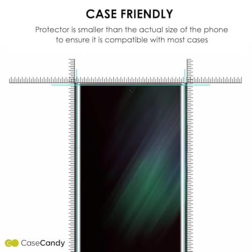 Image of Casecandy - Tempered Glass For Samsung S23 Ultra 5G | Tempered Glass Screen Protector for Galaxy S23 Ultra - HD /Fingerprint Working /9H Hardness