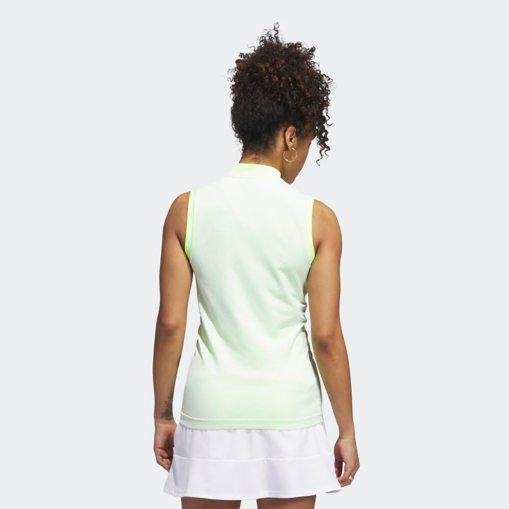 adidas Women's Ultimate365 Tour Primeknit Sleeveless Polo Shirt - Image 3