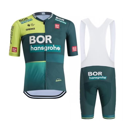 SGCIKER - SGCIKER Hommes 2024 pro Team BORAHansgrohe Maillot Cyclisme Ensemble, Été Manches Courtes Respirant Cycle Chemise VTT Vélo Vêtements Cuissard Kits 9D Gel Pad (S)