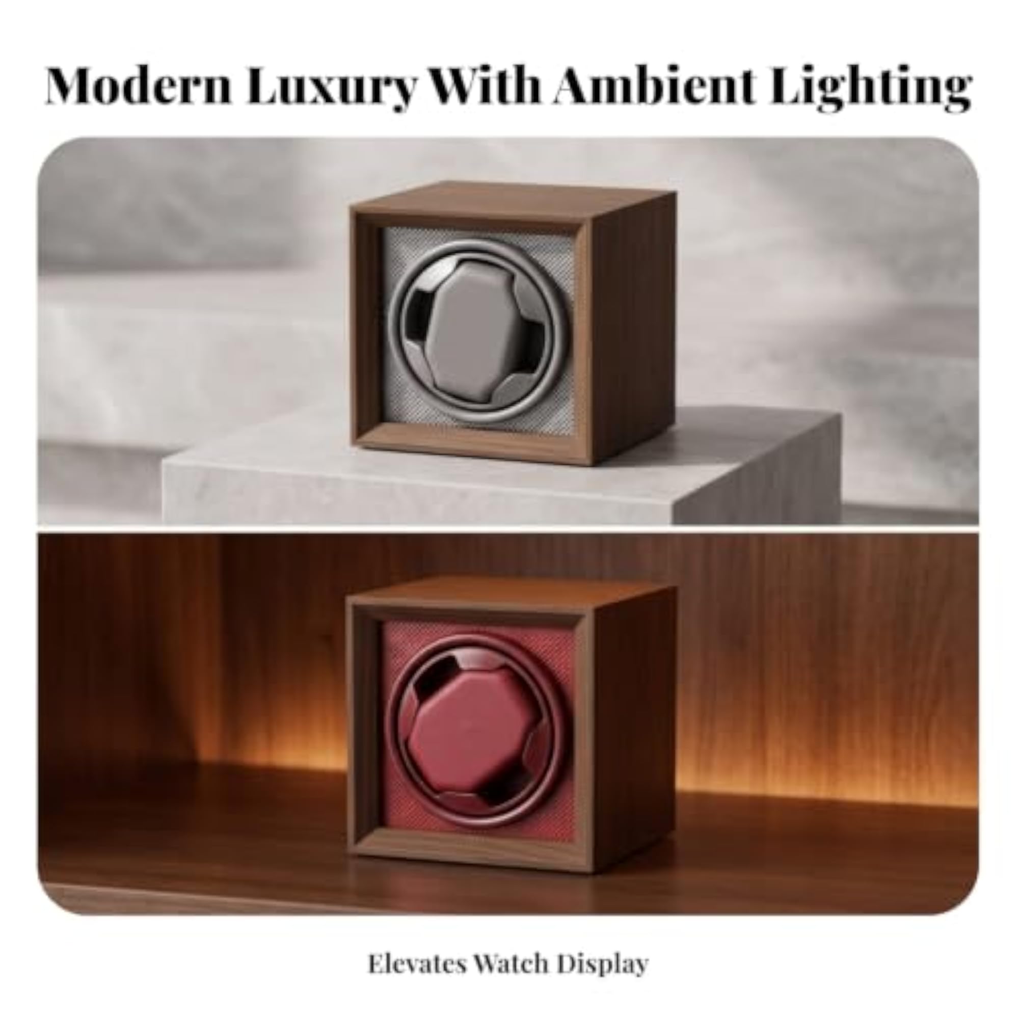 Quiet Automatic Watch Winder, Compact Single Watch Winder
