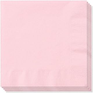 100 x 2ply Rose Pink Paper Napkins Serviettes 33cm