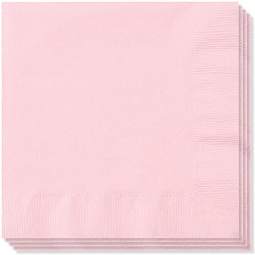 100 x 2ply Rose Pink Paper Napkins Serviettes 33cm