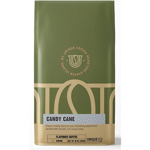 Holiday Peppermint Candycane Flavored Ground Coffee Cover
