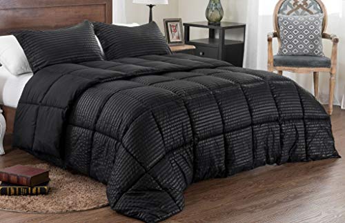 Edredón de algodón egipcio Super King negro de 600 hilos para un descanso de lujo 2
