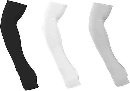 3 pares de mangas de enfriamiento de brazo, protección solar UV, mangas de brazo para hombres, mujeres, ciclismo, conducción, deportes al aire