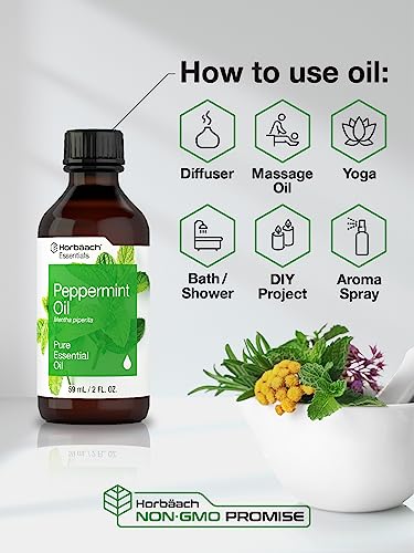 Aceite Esencial de Menta Horbaach 2 fl oz Puro miniatura 3