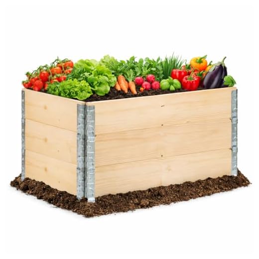 ENTIGO Hochbeet Palettenrahmen 120x80x20 cm, 3-teilig – Holz Aufsatzrahmen für Europaletten, Beeteinfassung, faltbar, stapelbar, steckbar – Made in EU
